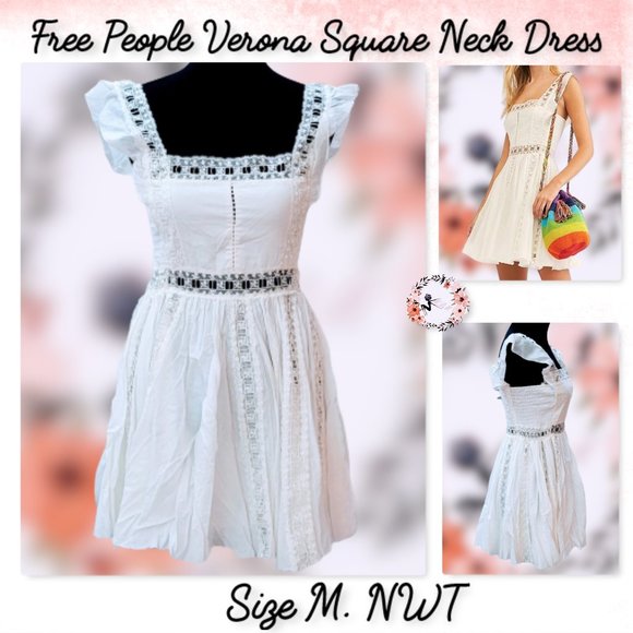 Free People Dresses & Skirts - 🆕Free People Verona Square Neck Mini Dress M NWT